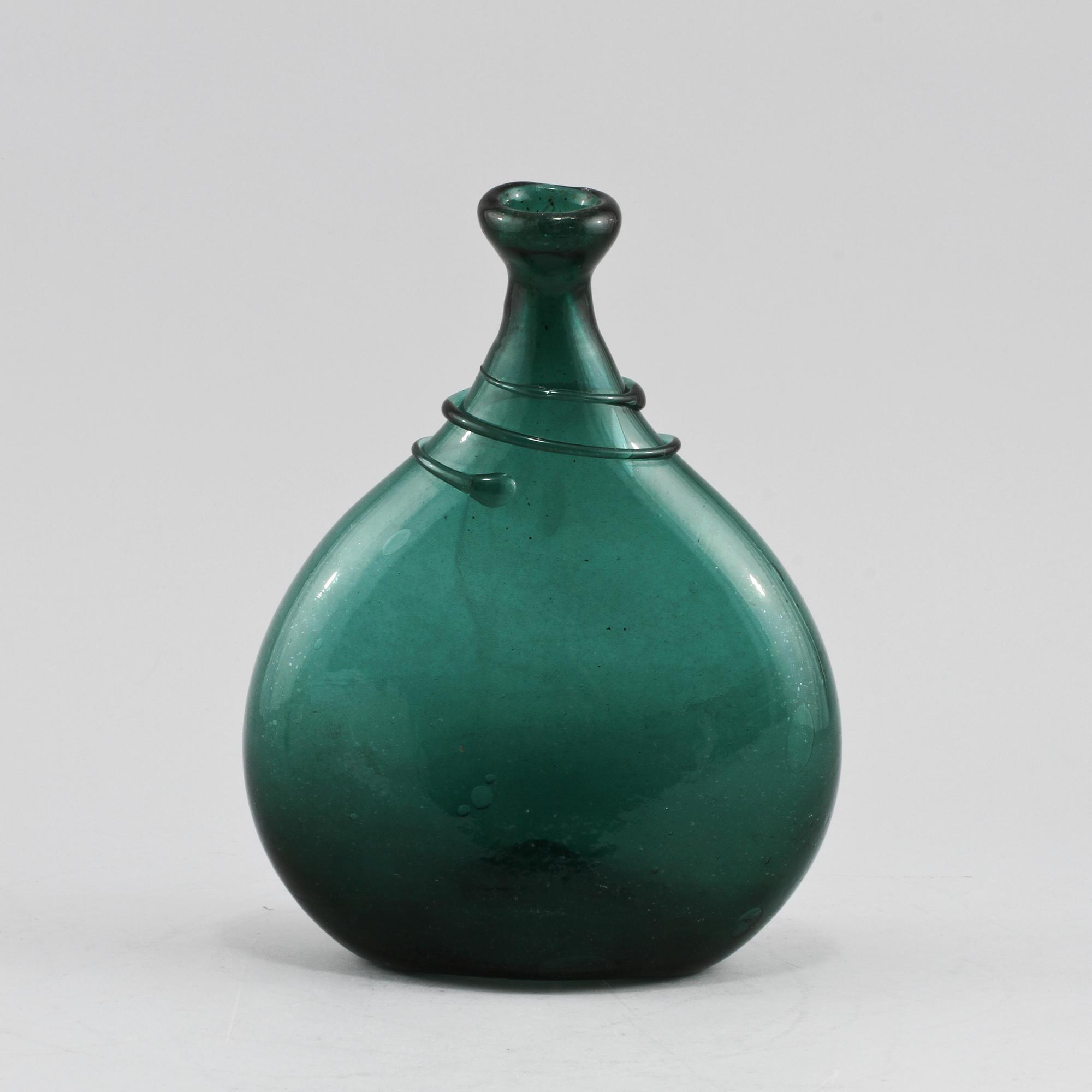 FLASKA, glas, troligen 1700-tal.