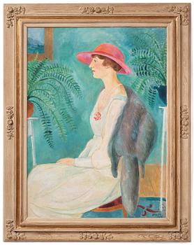 Einar Jolin, A woman with pink hat.