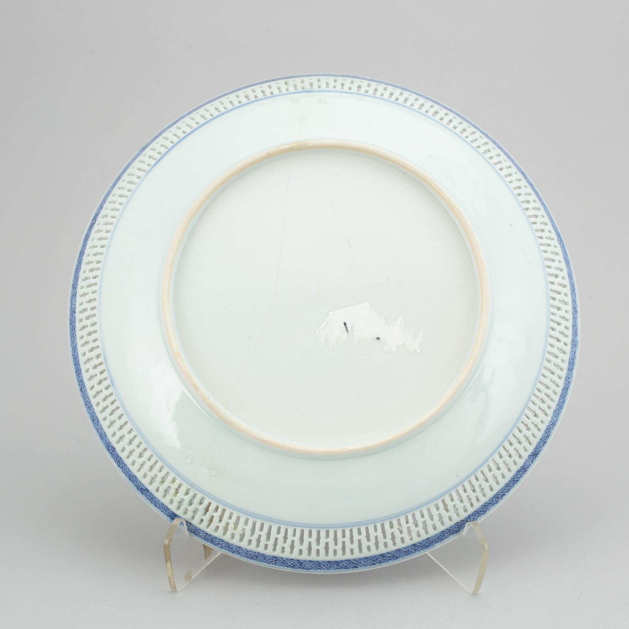 FAT, kompaniporslin. Qingdynastin, Qianlong (1726-95).