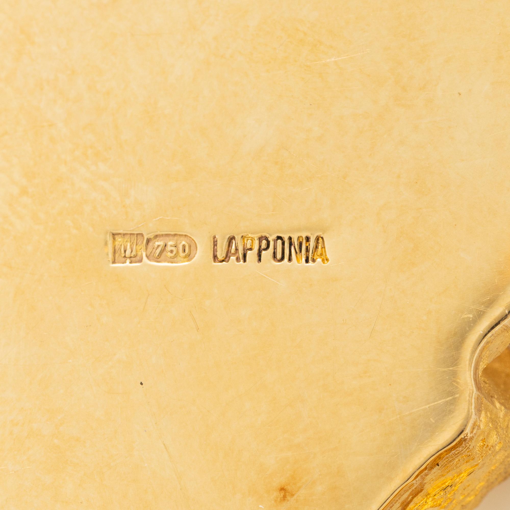 Björn Weckström, a necklace "Taiga", 18K gold with faceted bars of quartz, Finland. For Lapponia.