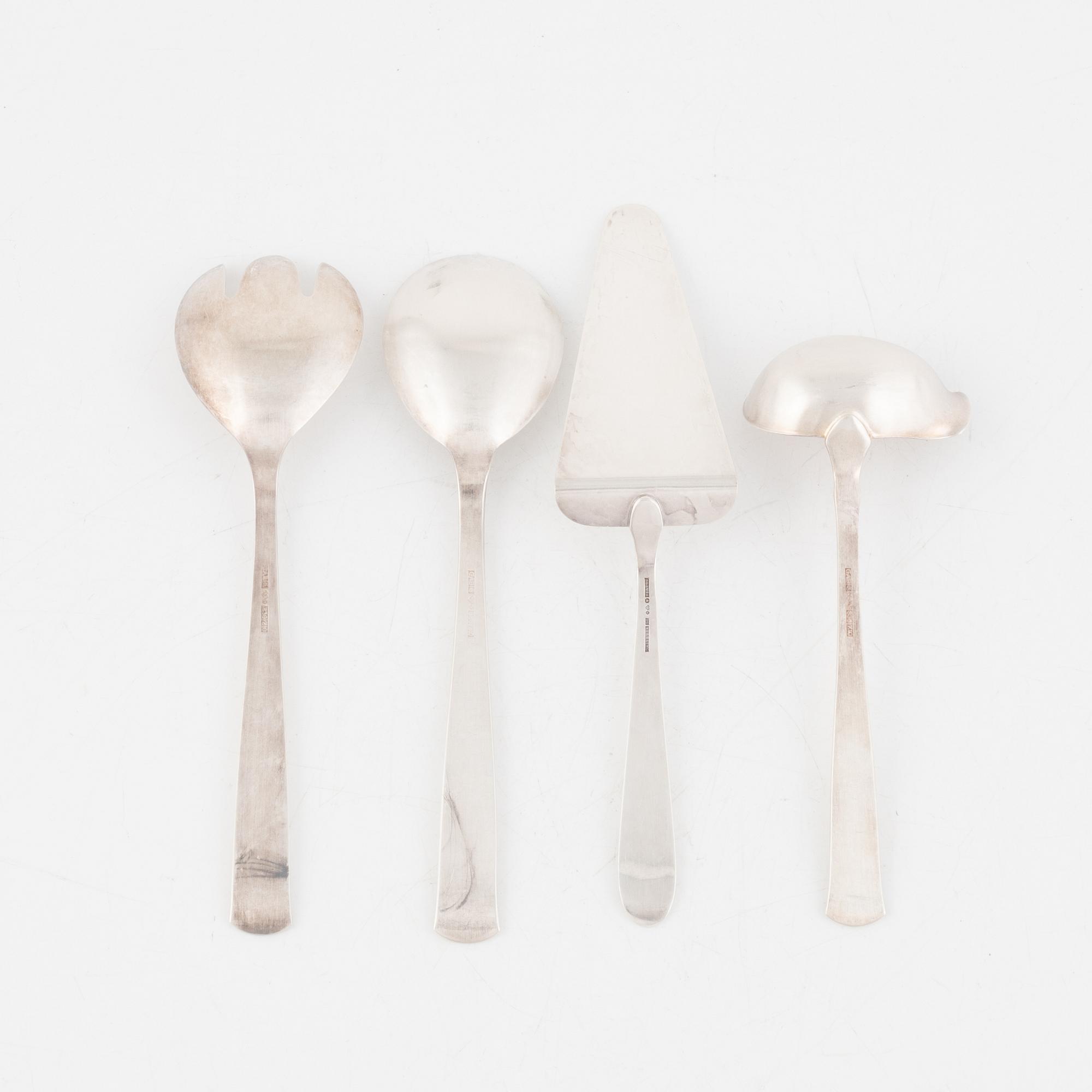 A silver cutlery set, 69 pieces "Rosenholm", GAB and 10 pieces "Flavia, Erik Fleming, Stockholm.