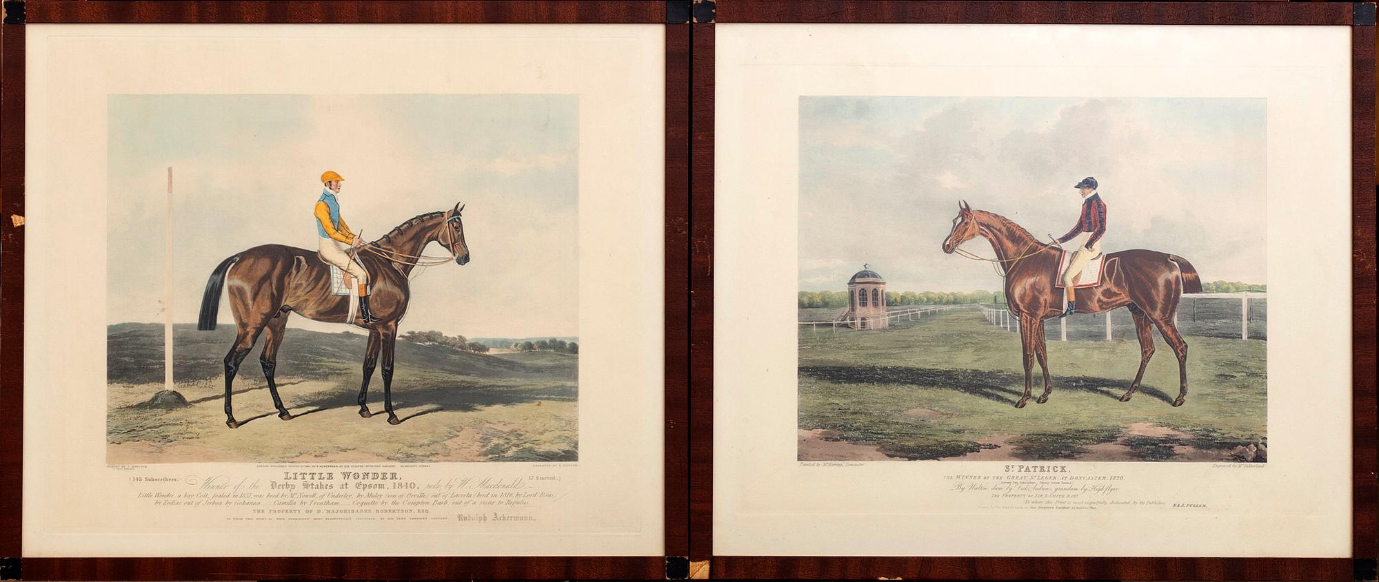 JOHN FREDERICK HERRING SR, after,and C. Hancock, after  3+1 color engravings.
