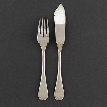 20 psc silver cutlery, GAB Stockholm.