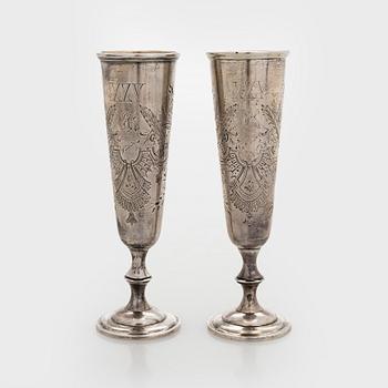 A pair of silver flutes, Wilhelm Porthan Vyborg 1989.