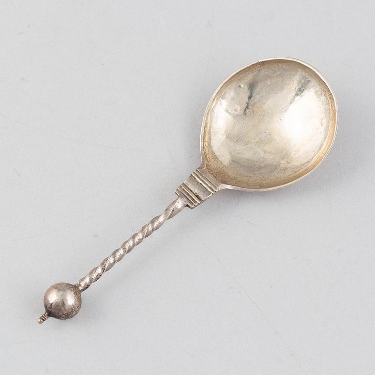 A silver spoon, probably Norway, 18th Century.