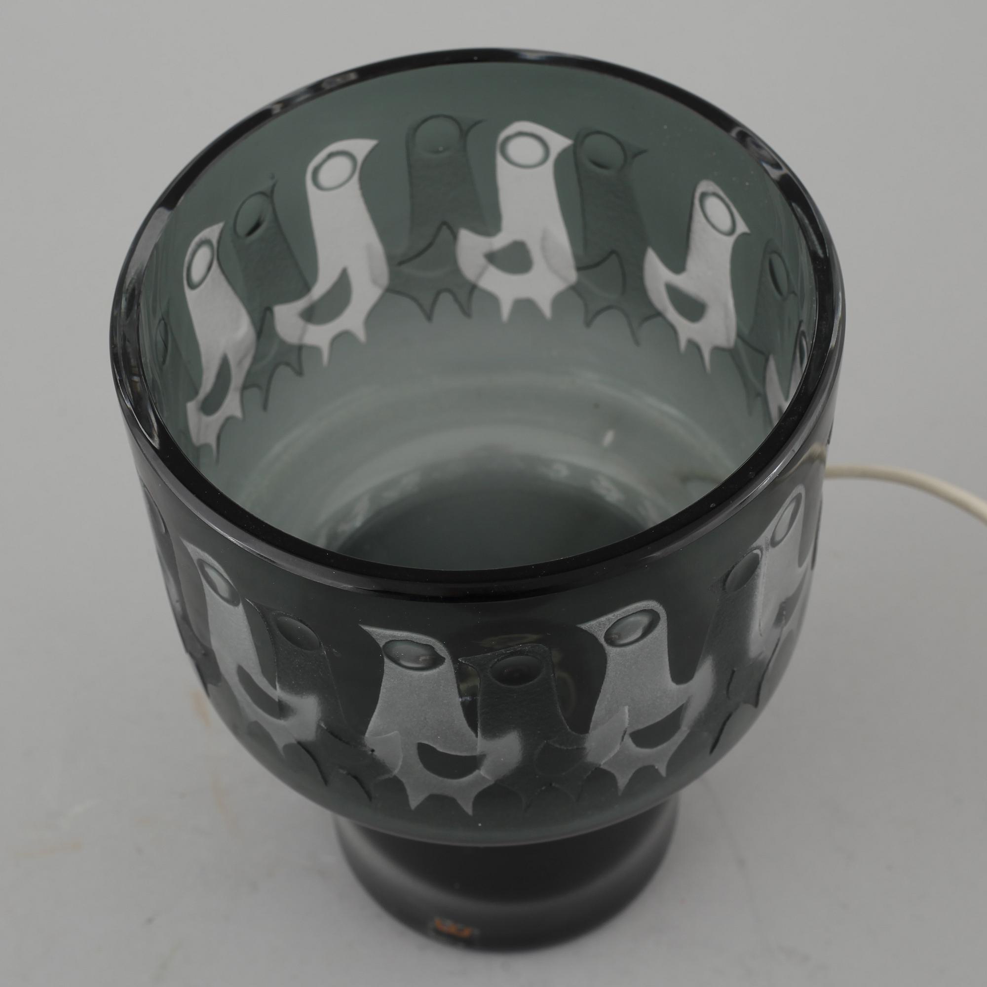 OVE SANDBERG, bordslampa, Kosta, 1900-talets andra hälft.