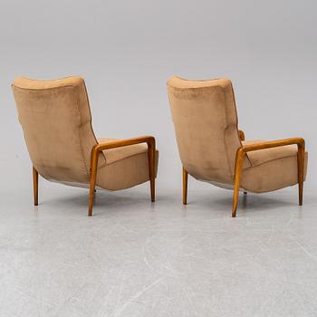 A late 20th Century easy chairs, Italy.