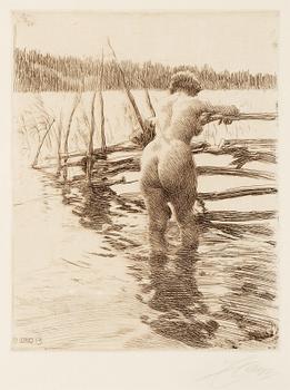 176. Anders Zorn, "The Fence".