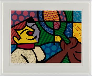 Romero Britto, serigrafi, 1984. signerad med blyerts och numrerad 229/300.