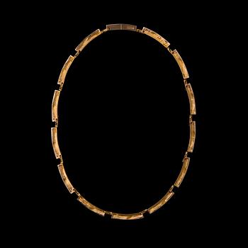 BJÖRN WECKSTRÖM, NECKLACE, "Tundra", 14K gold. Lapponia 1986.
