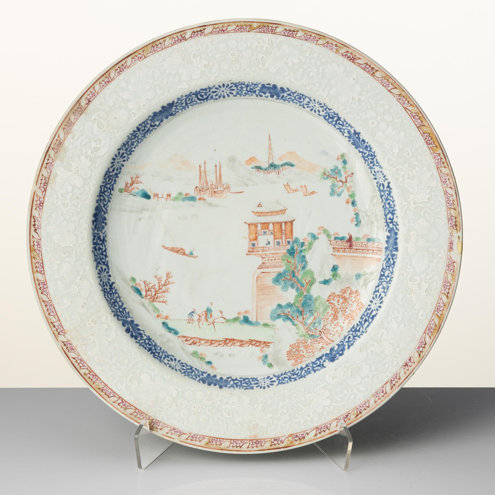 Fat, porslin. Qingdynastin, 1700-tal.