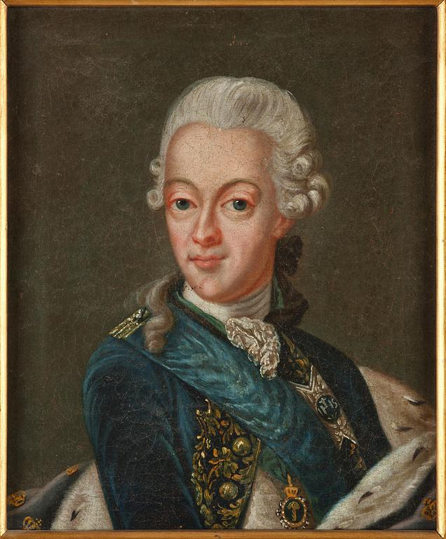 Ulrica Fredrica Pasch, tillskrivna, "Gustav III" (1746-1792) & "Sofia Magdalena" (1746-1813).