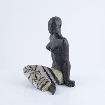 Vicke Lindstrand, skulptur, "Sittande kvinna", Upsala Ekeby, 1947-48.