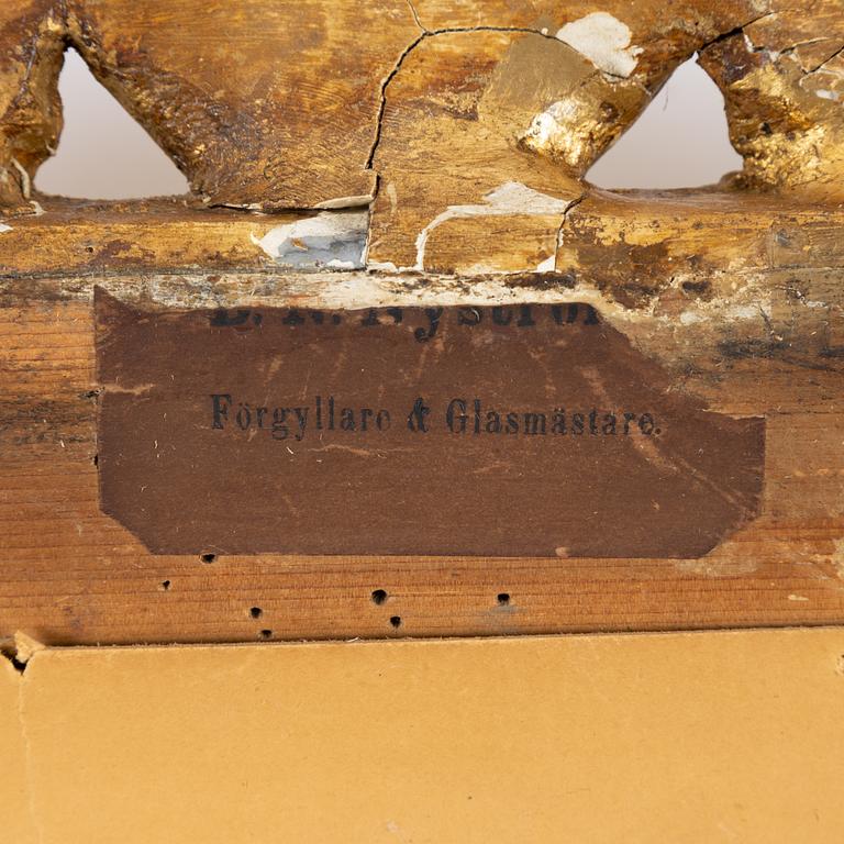 A gesso rococo-revival mirror, later part of the 20th Century.