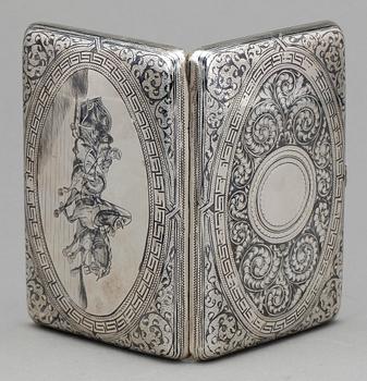 CIGARETTETUI. Ryssland. Otydl stmpl. 1896-1908. Ca 190 g.