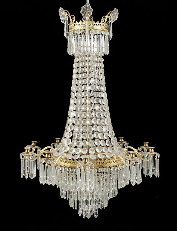 LJUSKRONA, oscariansk, omkring sekelskiftet 1900. Höjd ca 110 cm.