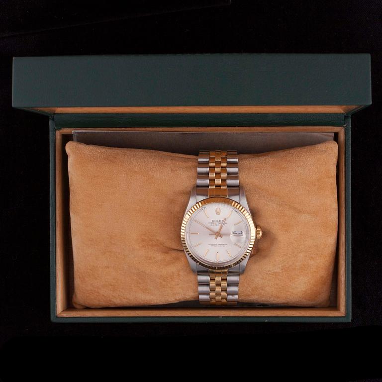 ARMBANDSUR, herr, Rolex Oyster Perpetual Datejust. Guld/stål. 1900-talets.