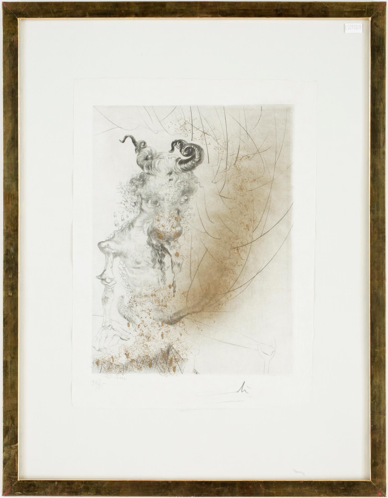 SALVADOR DALÍ, etsning, sign o numr 90/95.