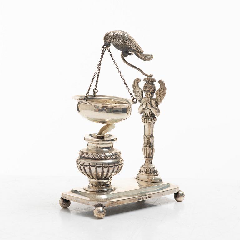 Empire, Perfume burner, silver, Johan Daniel Blomsterwall, Gothenburg 1836.