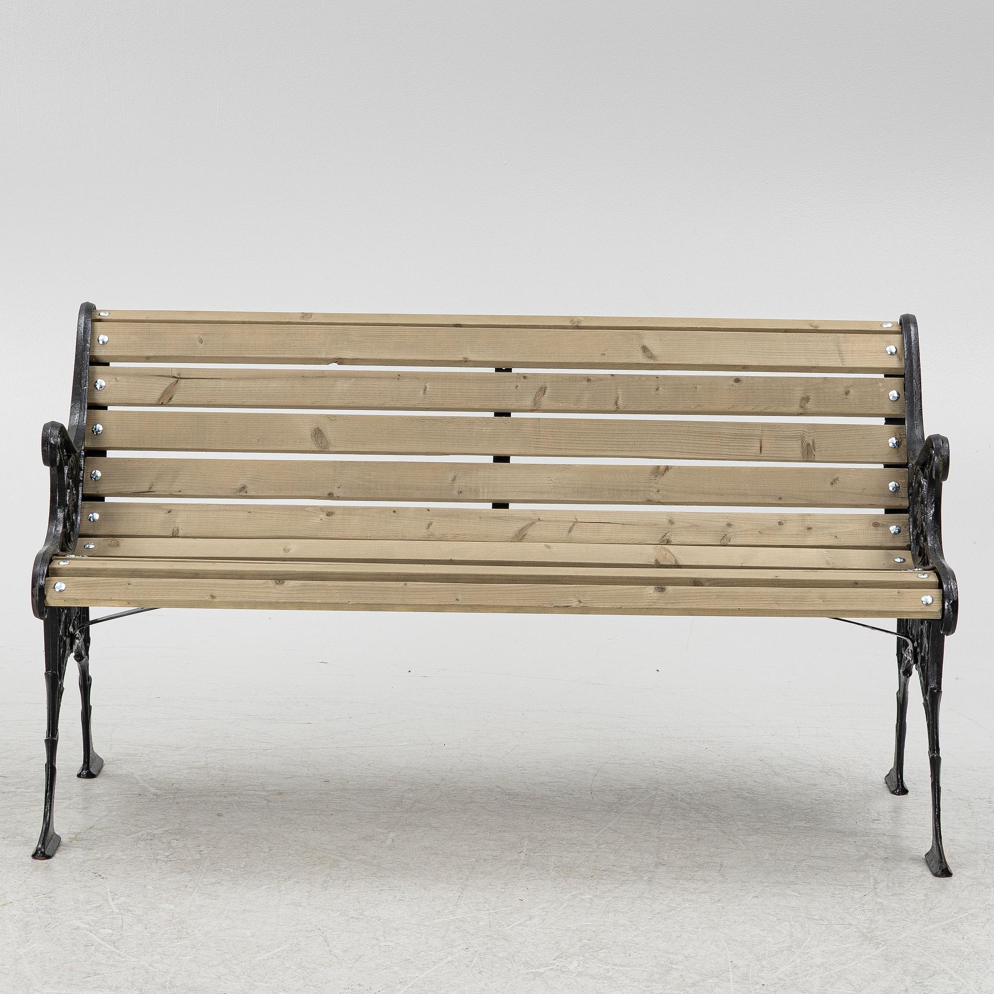 A 20th century garden bench.