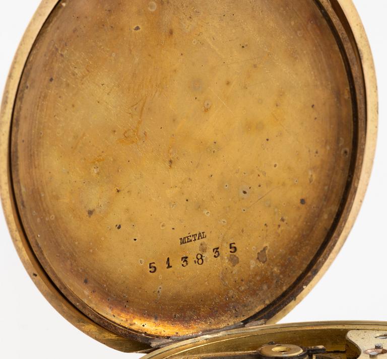 Cyma, pocket watch, hunter, 50 mm.