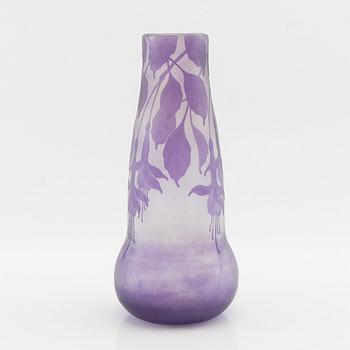 Karl Lindeberg, vase, Kosta Art Nouveau signed.