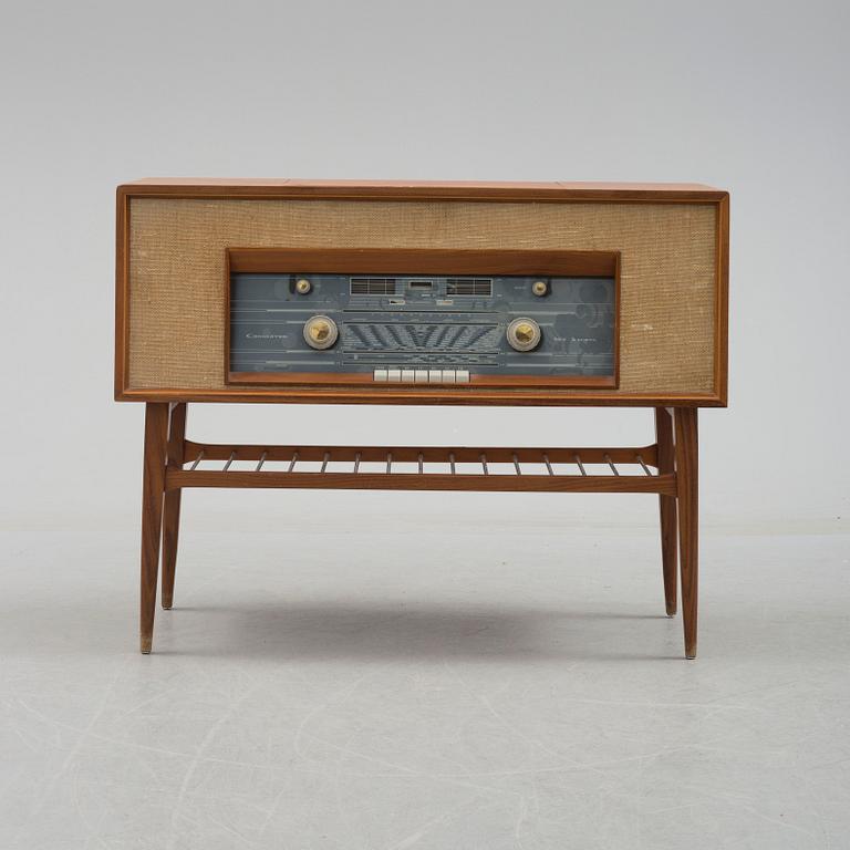 A teak radio gramophone 'Conserton Boston', Philips, 1950's.