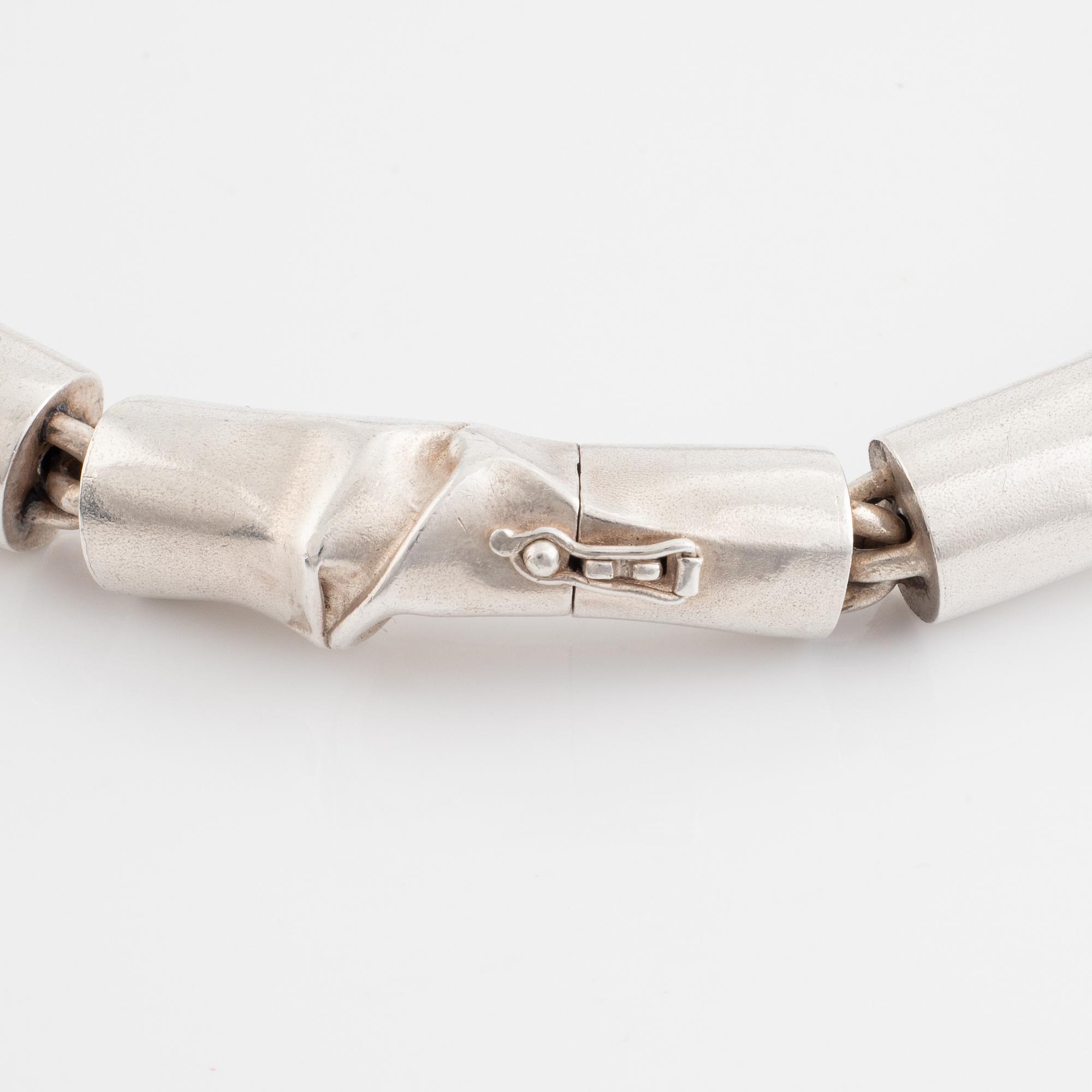 Björn Weckström, sterling silver necklace. Lapponia 1975.