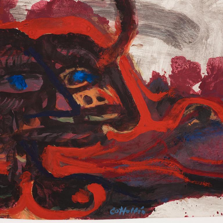 CO Hultén, mixed media on paper, signed and executed 1948/49.