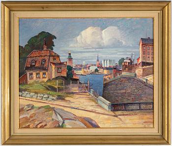 Stig Jonzon, oil on panel, signed and dated 1961.