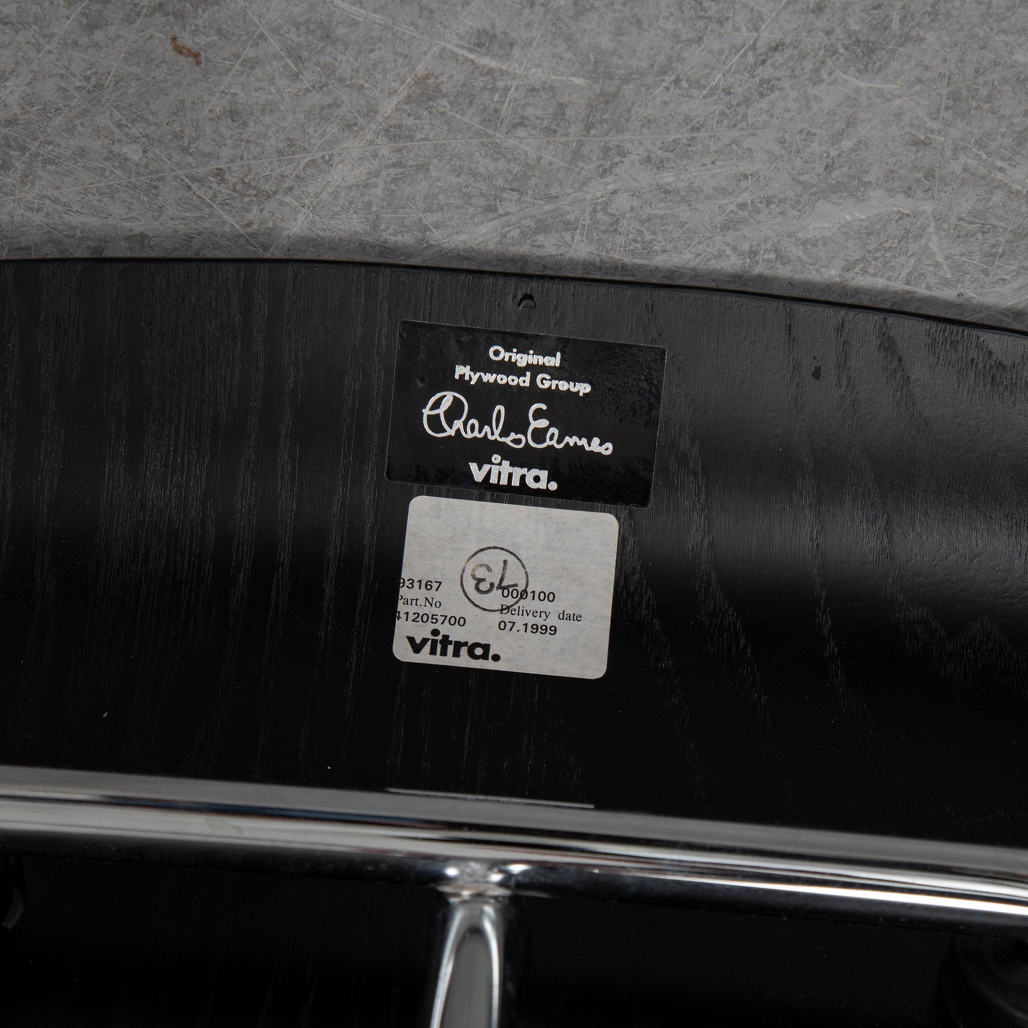 Charles and Ray Eames,  stolar, 4 st, "DCM", Plywood Group, Vitra, 1999.