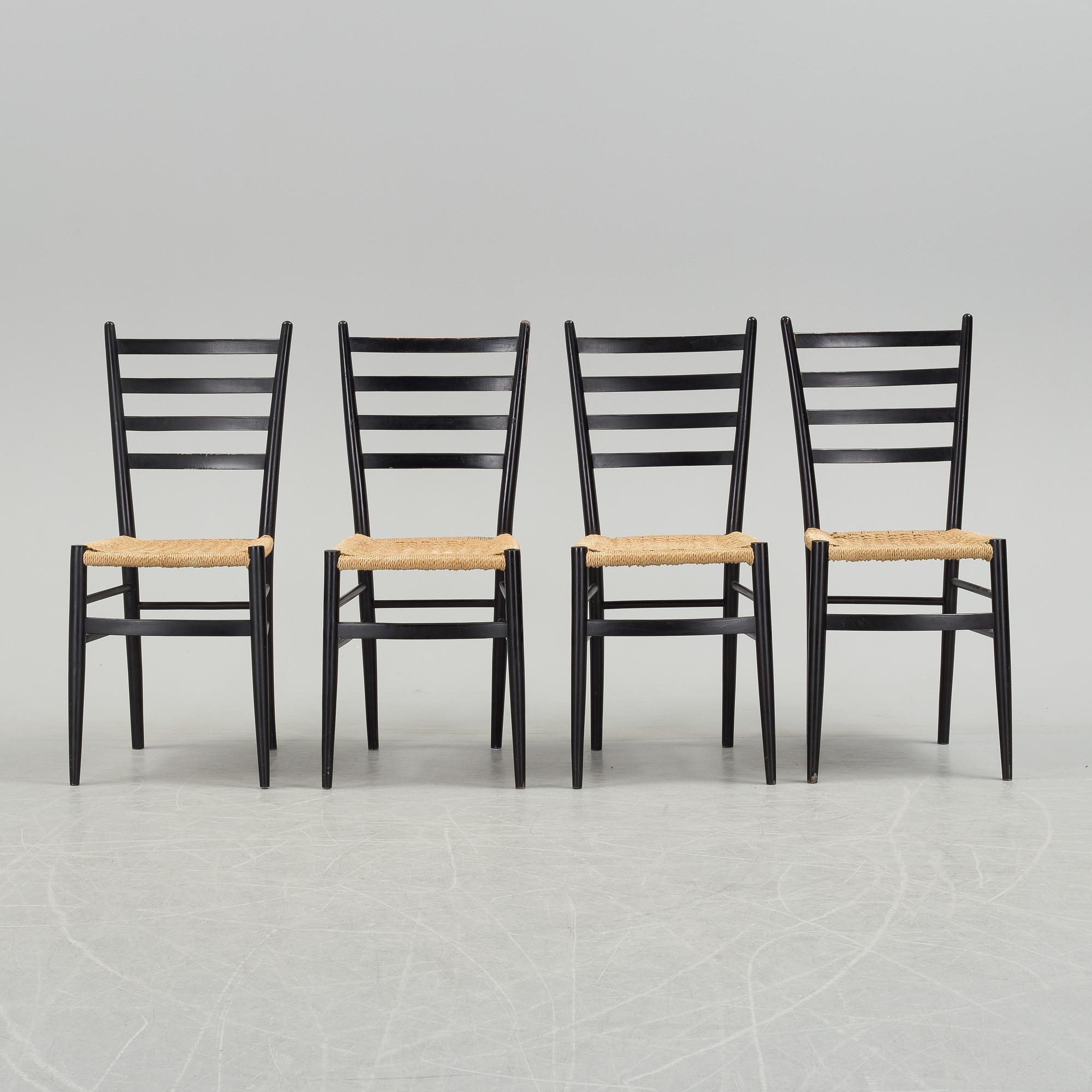 YNGVE EKSTRÖM, stolar, 4 st, "Gracell", Gemla. 1950 / 60-tal.