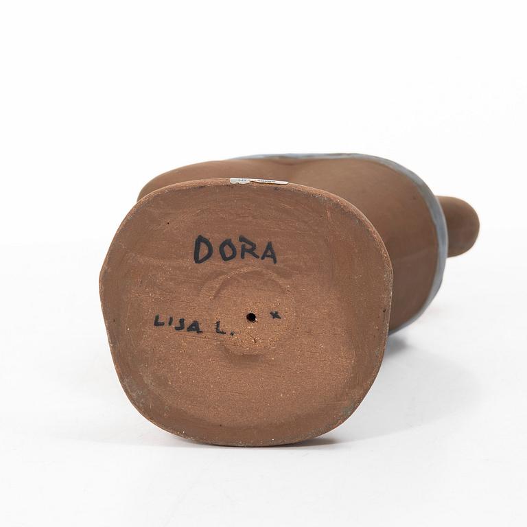 Lisa Larson, figurin, stengods, "Dora", ur serien "ABC-flickor", Gustavsberg.