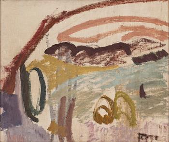 EDDIE FIGGE, oil on canvas, signed. dated 1949 verso.