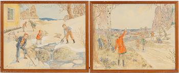 Maj Lindman, "Mars" och "April".