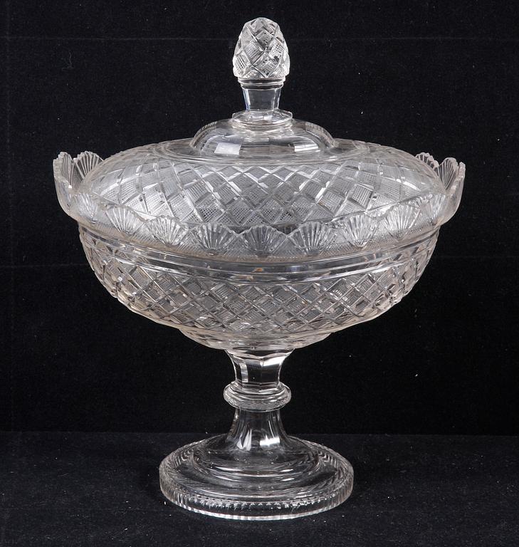 BONBONJÄR, glas, 1800-talets andra hälft.