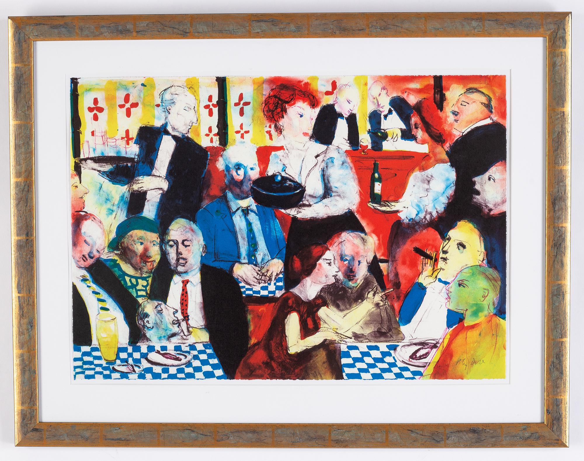 Peter Dahl, lithograph in colors, signed.