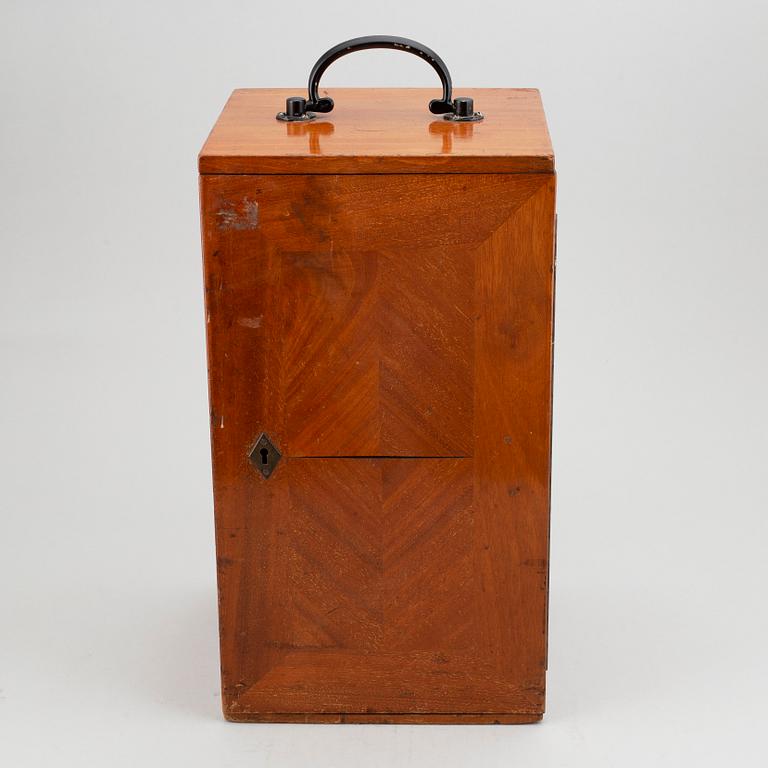 An early 20th century Mahogany microscope case.