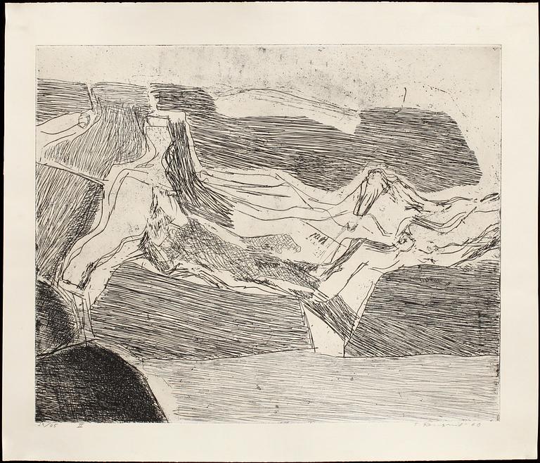 TORSTEN RENQVIST, etsningar, 4 st, sign o dat -60.