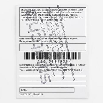 Omega/Swatch, MoonSwatch, Mission to the MoonPhase, "Snoopy", kronograf, armbandsur, 42 mm.