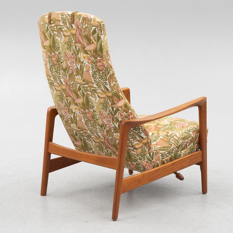 Folke Ohlsson, an armchair with ottoman "Duxiesta", Bra Bohag, Ljungs Industrier, Malmö 1960s.