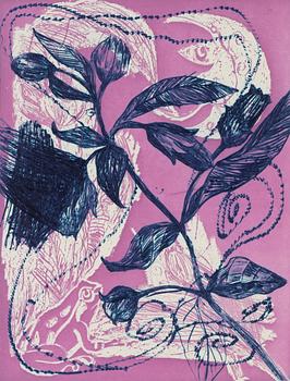 Adam Saks, etching in colours. Signed and dated 2013. Numbered 23/60.