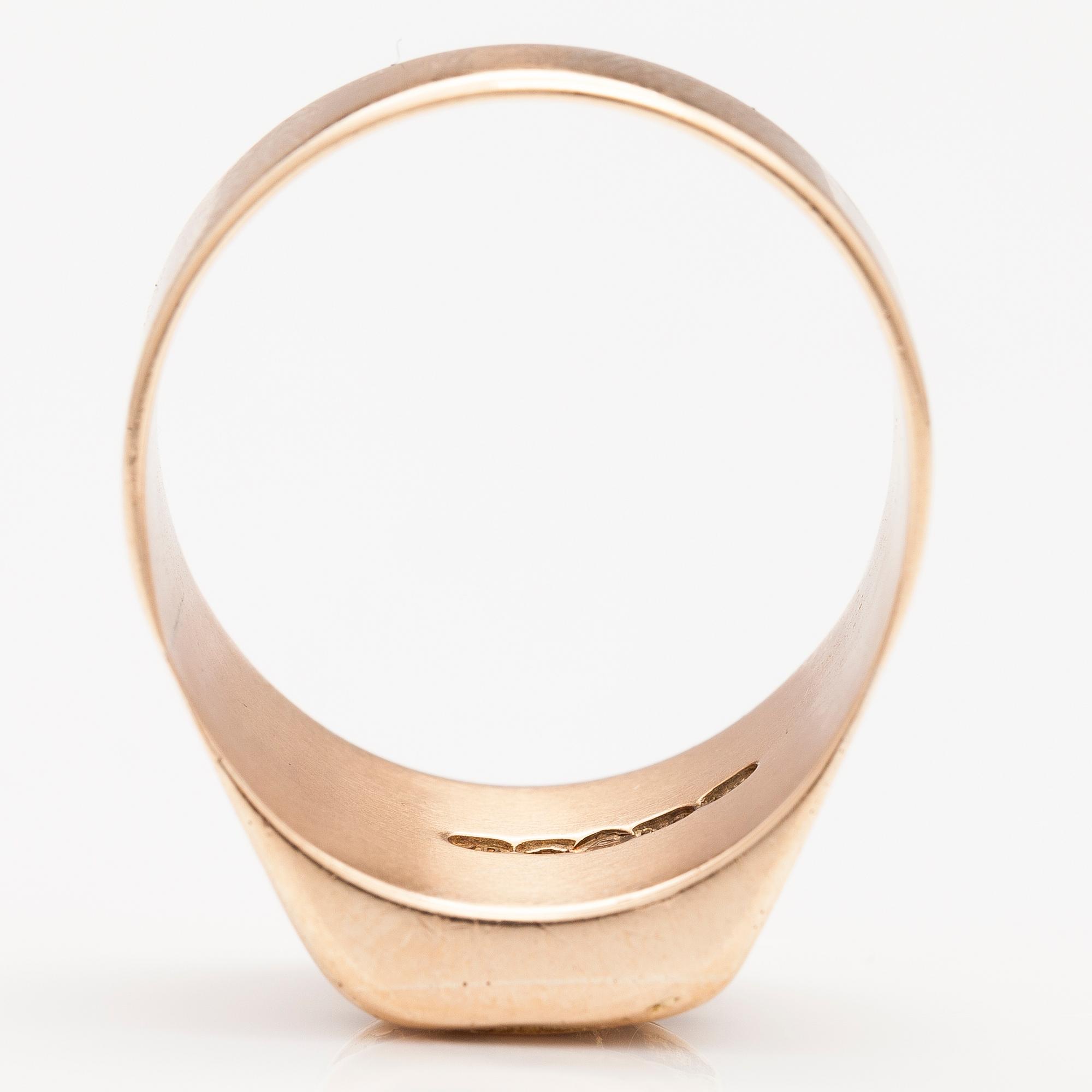 BJÖRN WECKSTRÖM, SORMUS "Vuoret", 14K kultaa. Lapponia 1967.