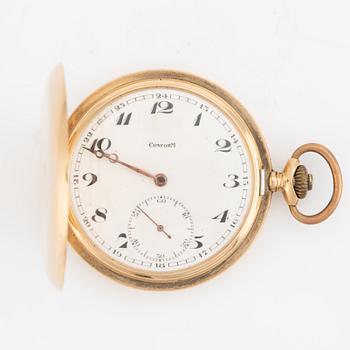 Pocket watch, 14K gold, Conform, hunter, 52 mm.