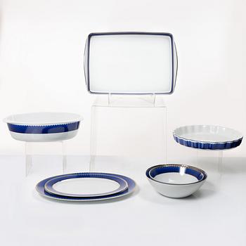 Sigvard Bernadotte, A 314 piece dinner and coffee service, “Marianne Royal Blue”, Christineholm/Fyrklövern, 2000.