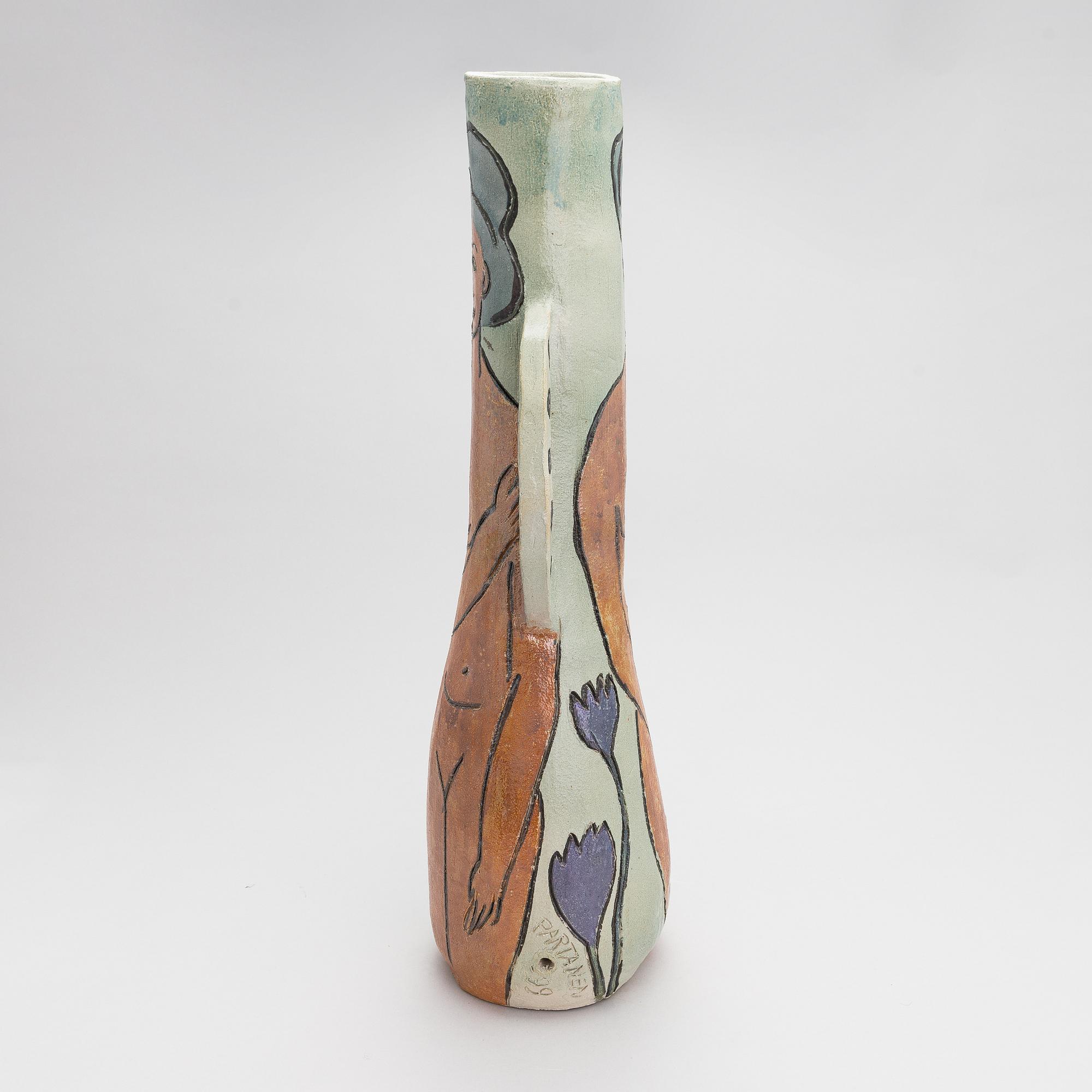 Pauli Partanen, a ceramic sculpture, signed and dated -99.