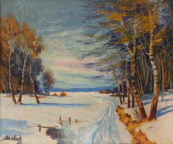 Axel Lind, Late-winter landscape.