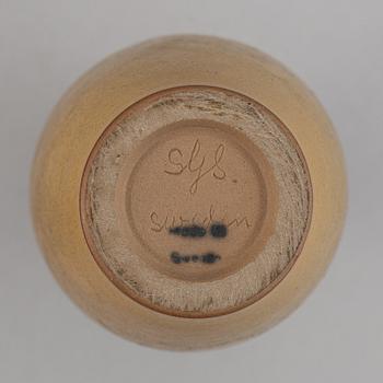 A set five stoneware vases and two bowls, including Tomas Anagrius and Atte Holm, Höganäs.