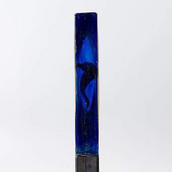 Kjell Engman, skulptur, glas, unik, signerad, Kosta Boda.