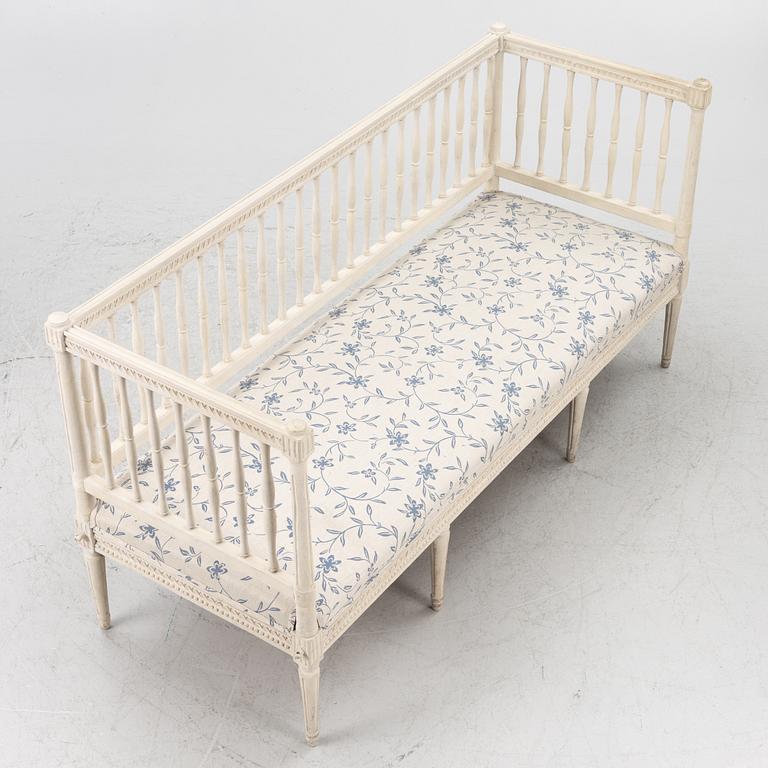 A Gustavian style painted sofa, 19th Century.